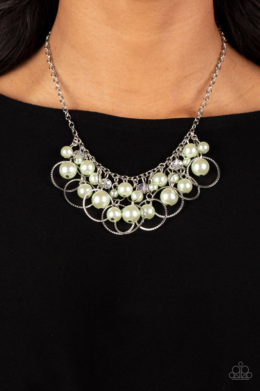 Ballroom Bliss - Green Spearmint Pearl Necklace Paparazzi N1523