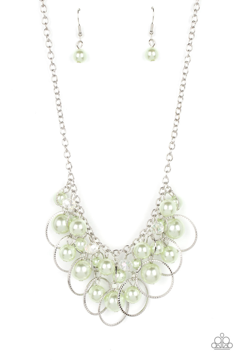 Ballroom Bliss - Green Spearmint Pearl Necklace Paparazzi N1523