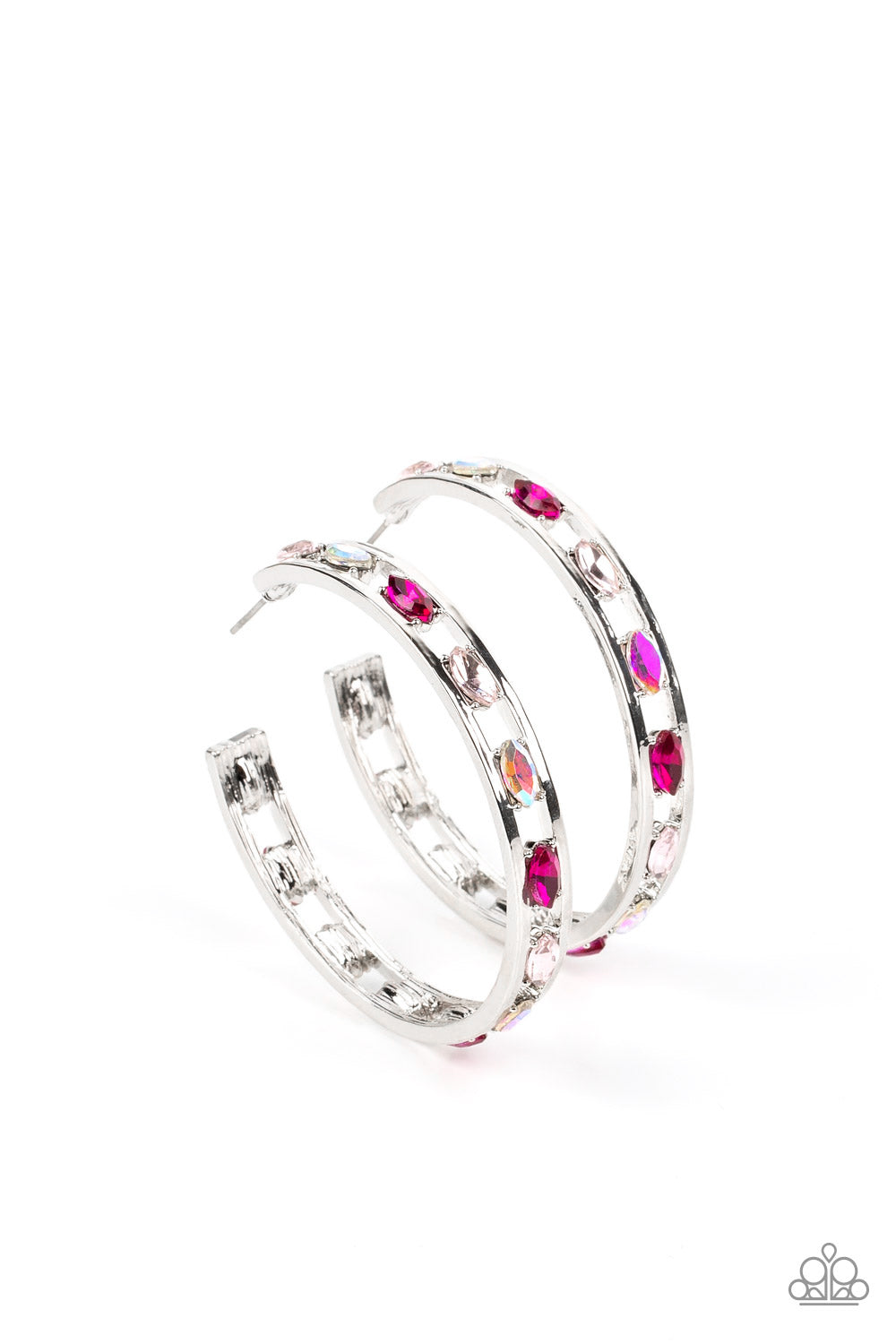 The Gem Fairy - Pink Varying Shades Hoop Earring Life Of The Party February 2023 E1222