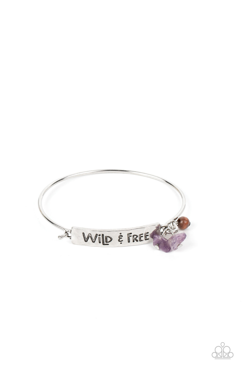 Fearless Fashionista - Purple Amethyst Stone Inspirational Bracelet "Wild & Free" Paparazzi B0852