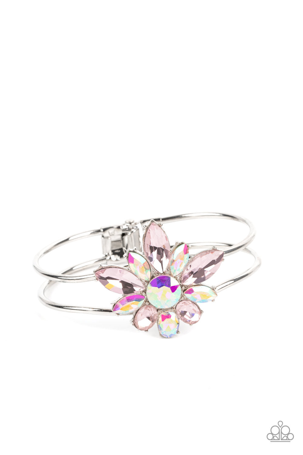 Chic Corsage - Multi Iridescent Hinge Bracelet Life Of The Party February 2023 Paparazzi B0928