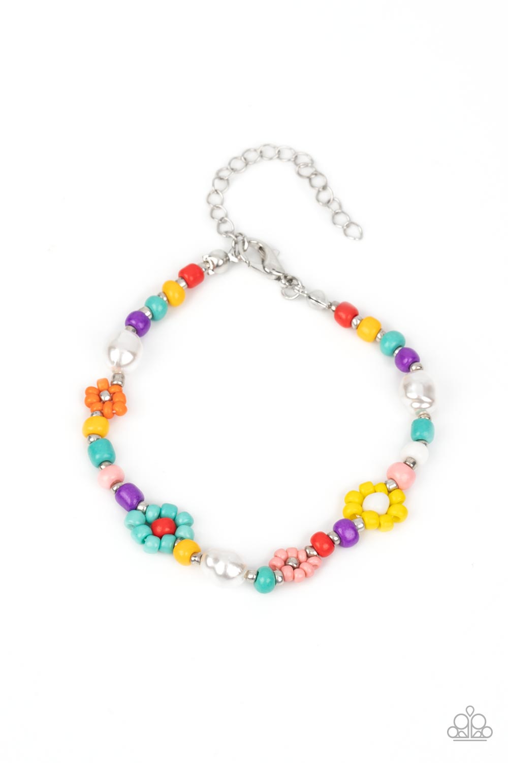 Groovy Gerberas - Multicolored Seed Bead Flower Bracelet Paparazzi B0715