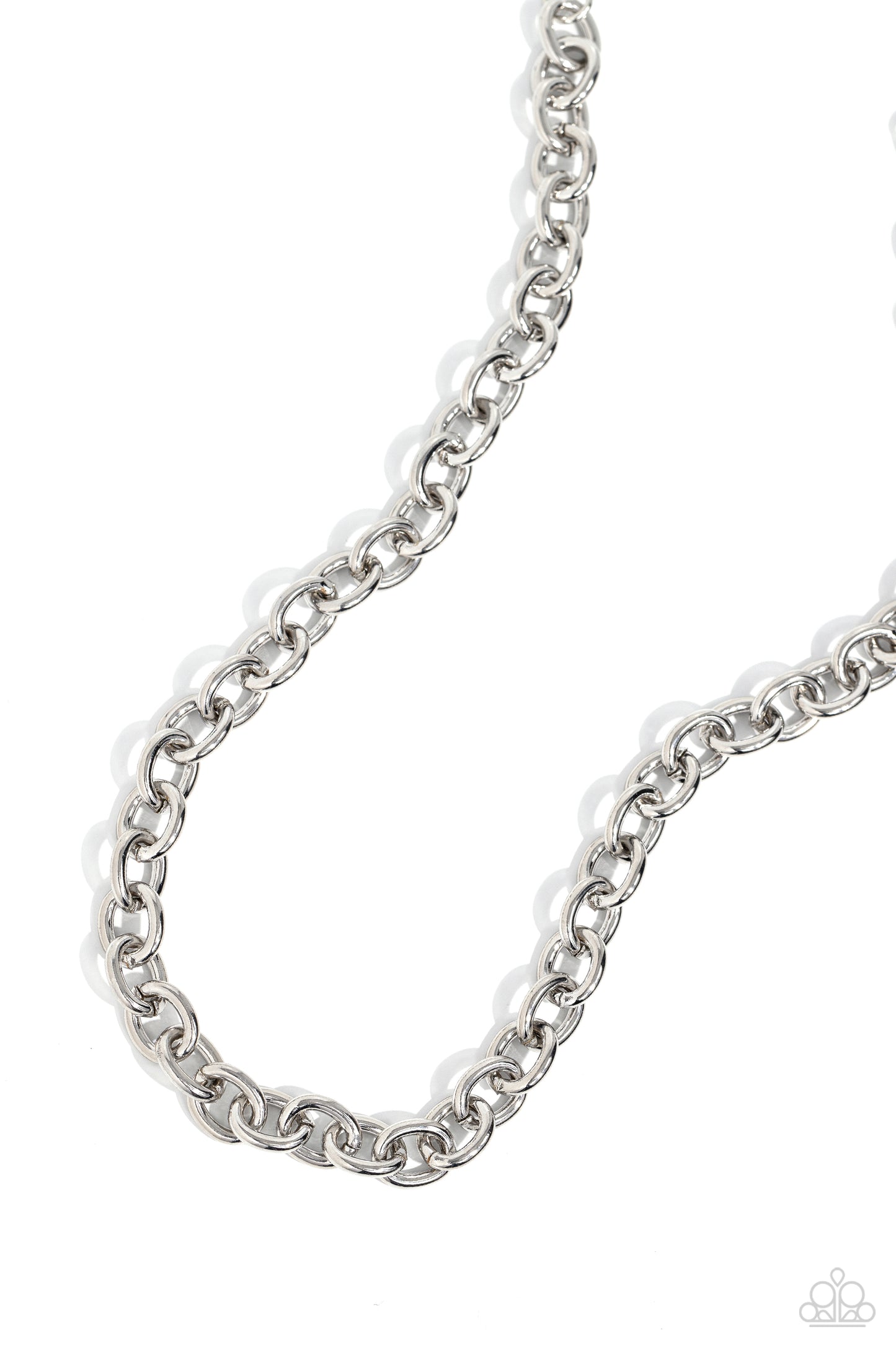 Things Have CHAIN-ged - Silver Oversized Industrial Finish Chain Bold Necklace Paparazzi N2087