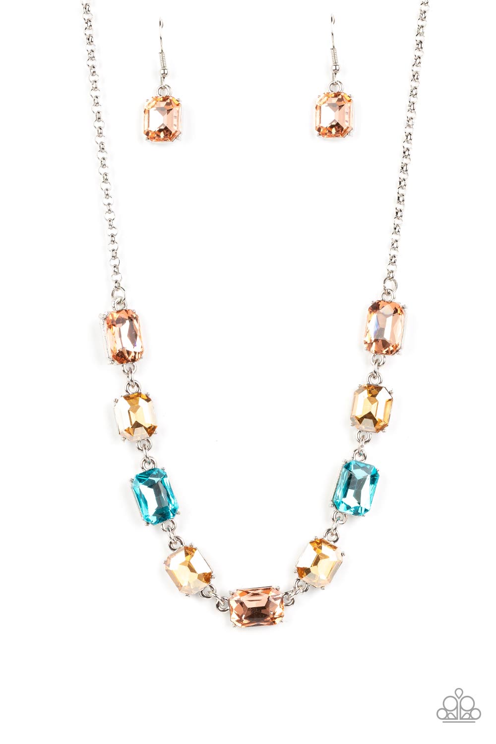 Emerald Envy - Multi Colored Gem Life Of The Party Necklace February 2023 N1382