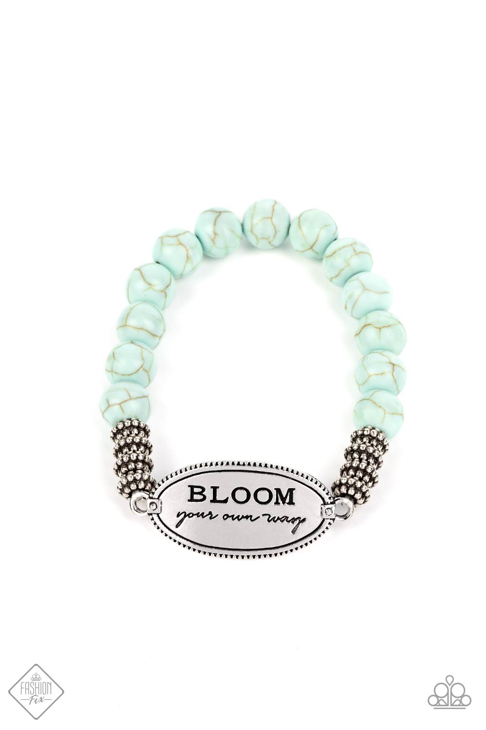 Bedouin Bloom - Blue Santa Fe Style Stretch Bracelet Fashion Fix November 2022 Paparazzi B0790