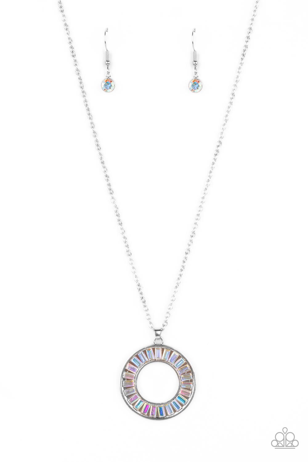 Clique Couture - Multi Iridescent Rhinestone Necklace Paparazzi N1181