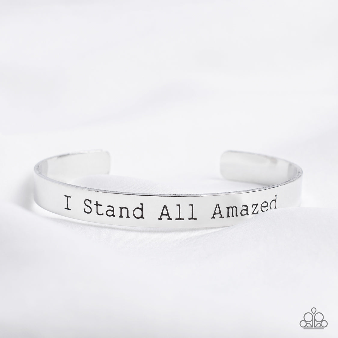 I Stand All Amazed - Silver Inspirational " I Stand All Amazed" Cuff Bracelet Paparazzi B0802