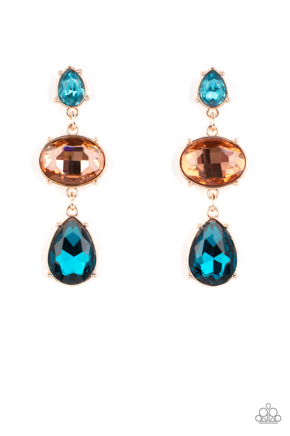 Royal Appeal - Multi Rhinestone Post Earring Life Of The Party September 2022 Paparazzi E0965