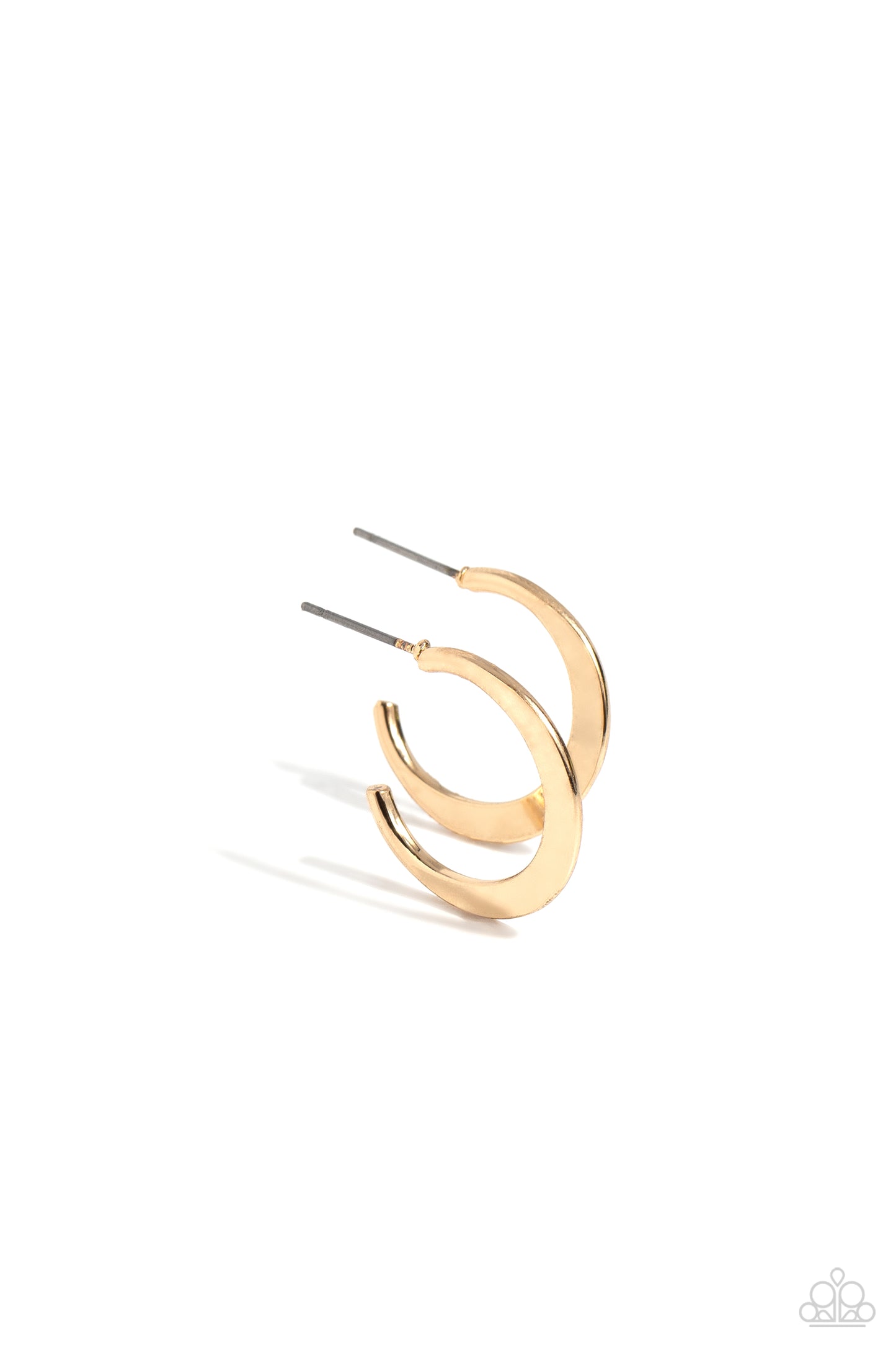 Royal Runway - Gold 3/4 Inch Hoop Earring Paparazzi E1597