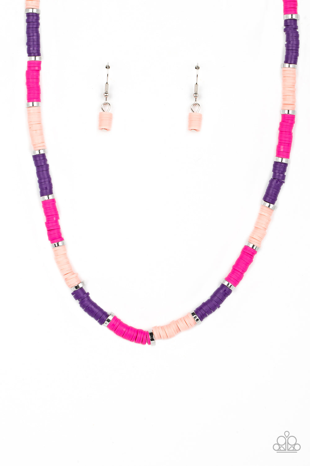 Rainbow Road - Pink Peacock, Baby Pink & Purple Necklace Paparazzi N1341