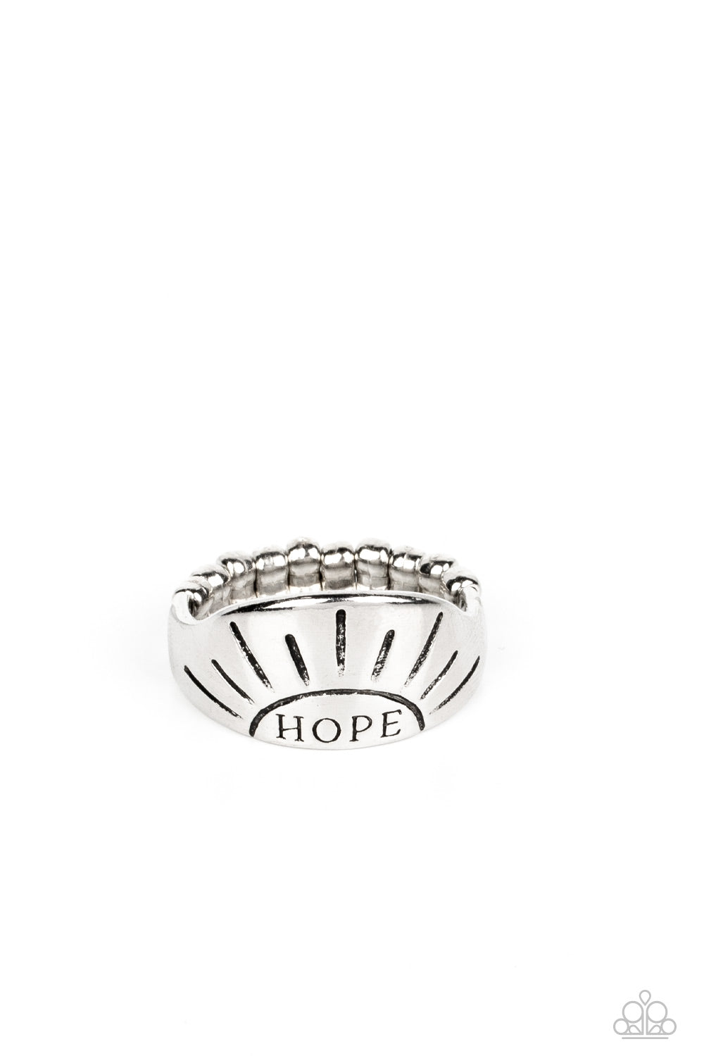 Hope Rising - Silver "HOPE" Inspirational Ring Paparazzi R0106