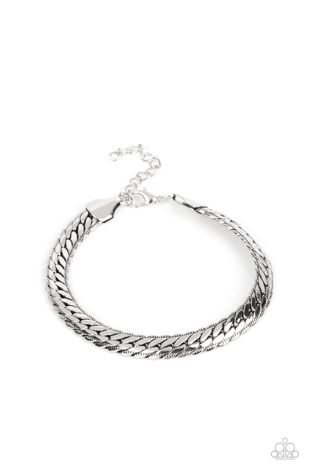 Cargo Couture - Silver Chain Urban Bracelet Paparazzi B1363