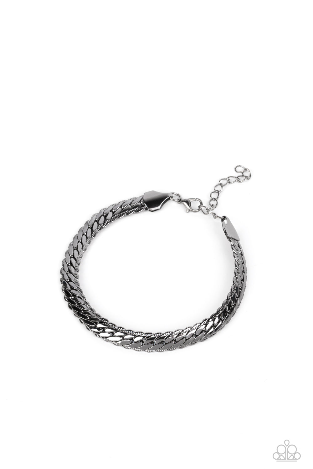 Cargo Couture - Black Gunmetal Urban Chain Bracelet Paparazzi B1114