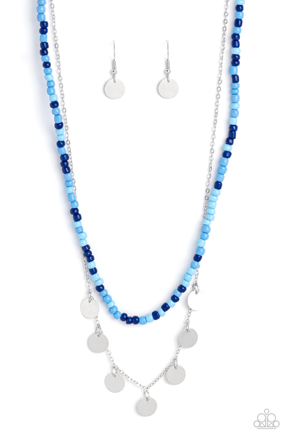 Comet Candy - Blue Seed Bead Layer Necklace Paparazzi N1308