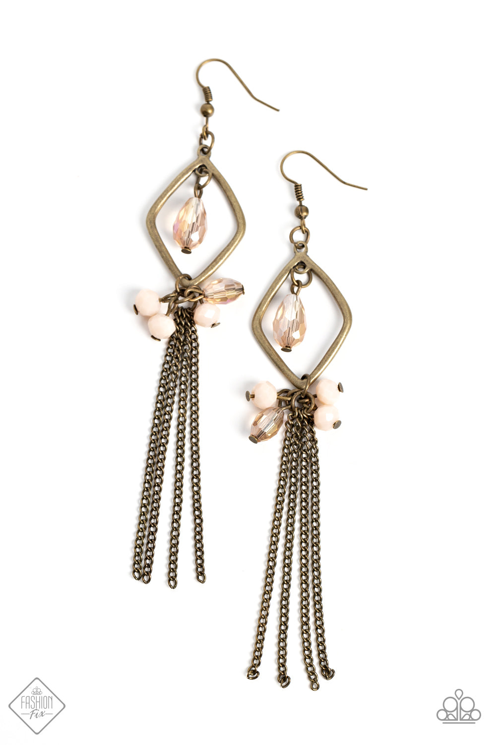 Effulgent Era - Multi Peach Teardrop Earring Fashion Fix November 2022 Paparazzi E1076