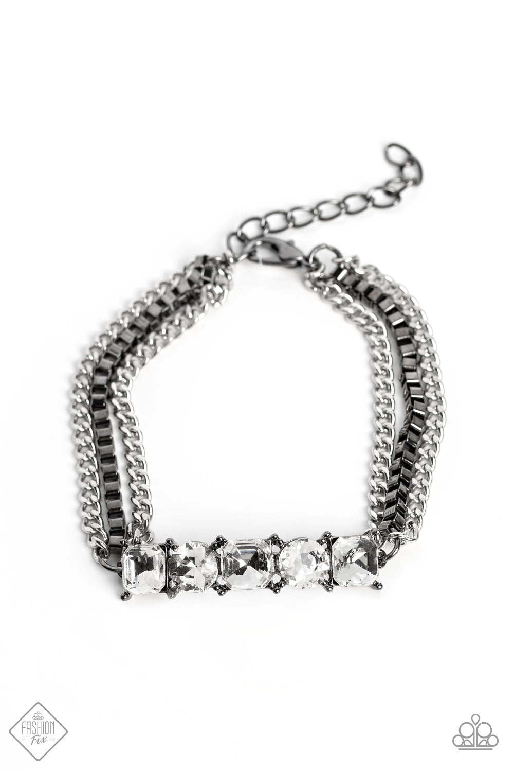 Tyrant Treasure - Black Gunmetal Chain Bracelet Fashion Fix November 2022 Paparazzi B0792