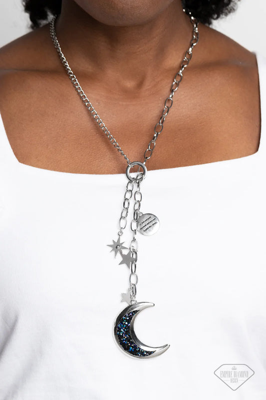 Once In A Blue Moon Multi Necklace Life Of The Party Empire Diamond Exclusive Paparazzi N1259