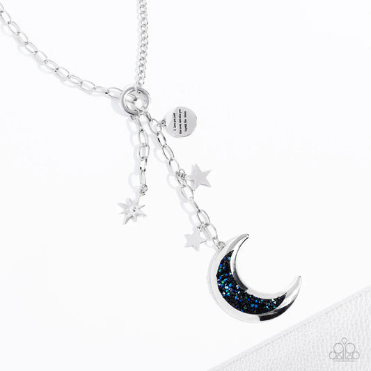 Once In A Blue Moon Multi Necklace Life Of The Party Empire Diamond Exclusive Paparazzi N1259