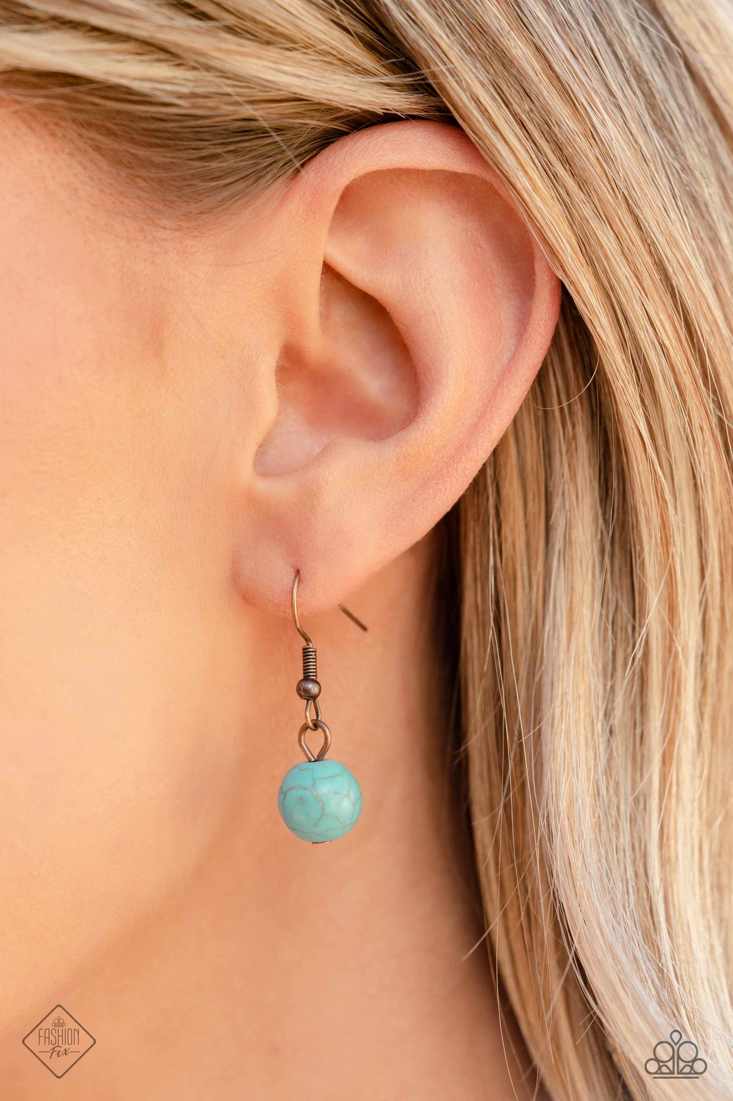 Countryside Collection - Copper & Blue Turquoise Stone Santa Fe Style Fashion Fix February 2023 Paparazzi N1375