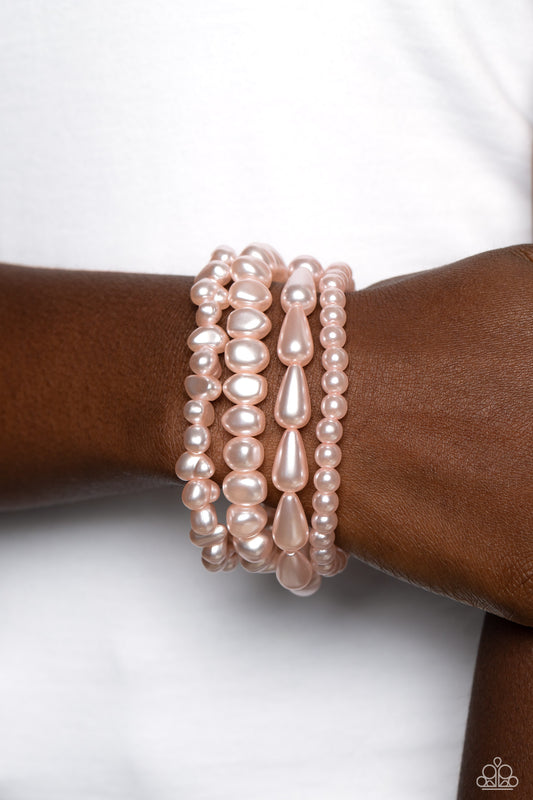 Gossip PEARL - Pink Baby Pearl Stretch Bracelet Paparazzi B1070