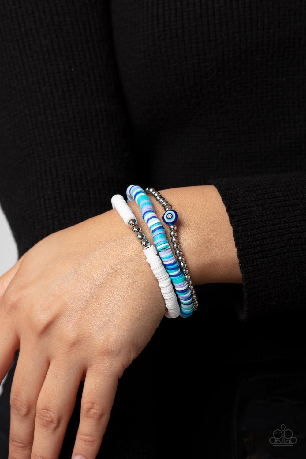 EYE Have A Dream - Blue Multicolored Bracelet Eye Design Paparazzi B1086