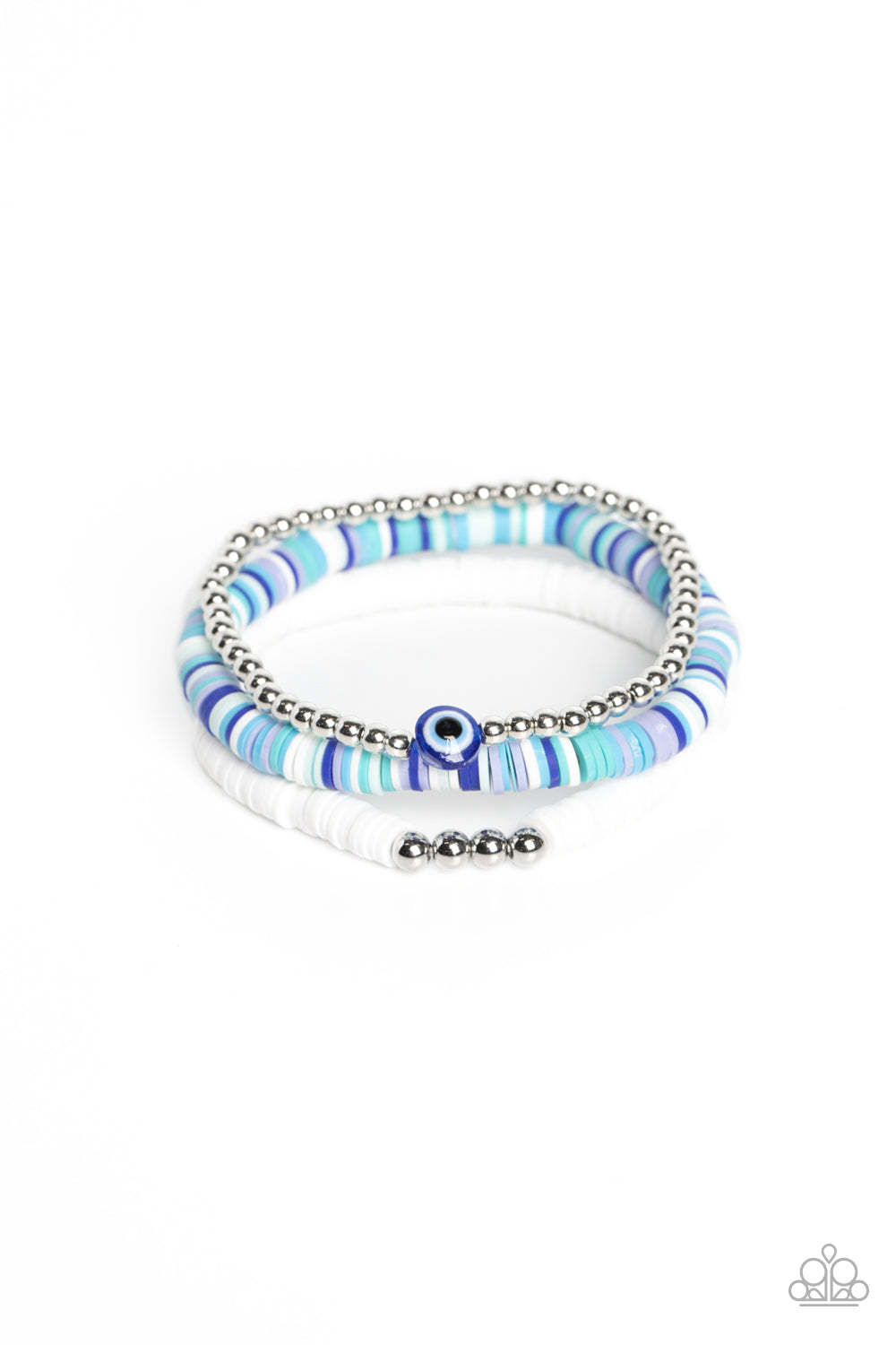 EYE Have A Dream - Blue Multicolored Bracelet Eye Design Paparazzi B1086