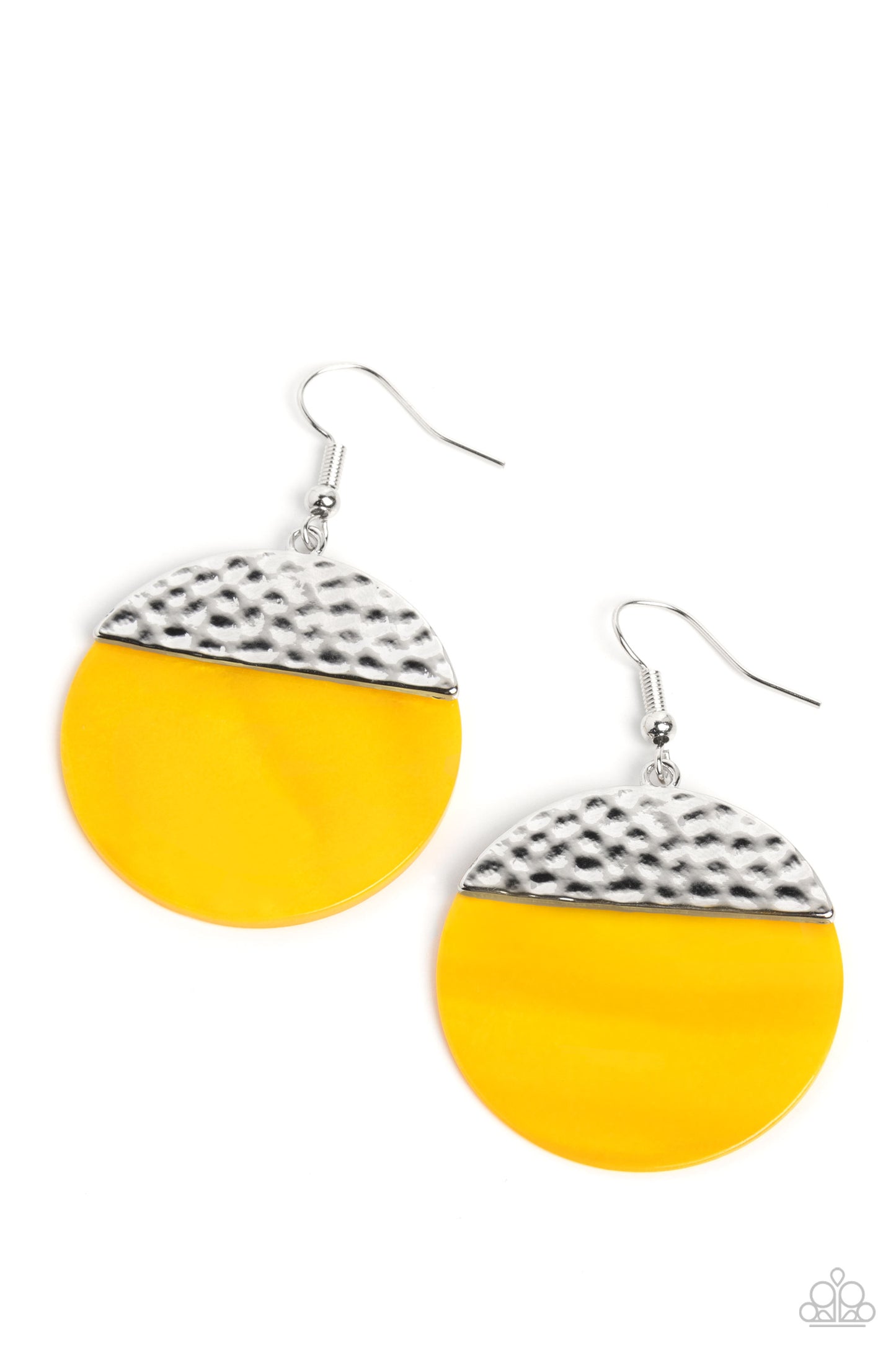 SHELL Out - Yellow Shell Summer Beach Earring Paparazzi E1402