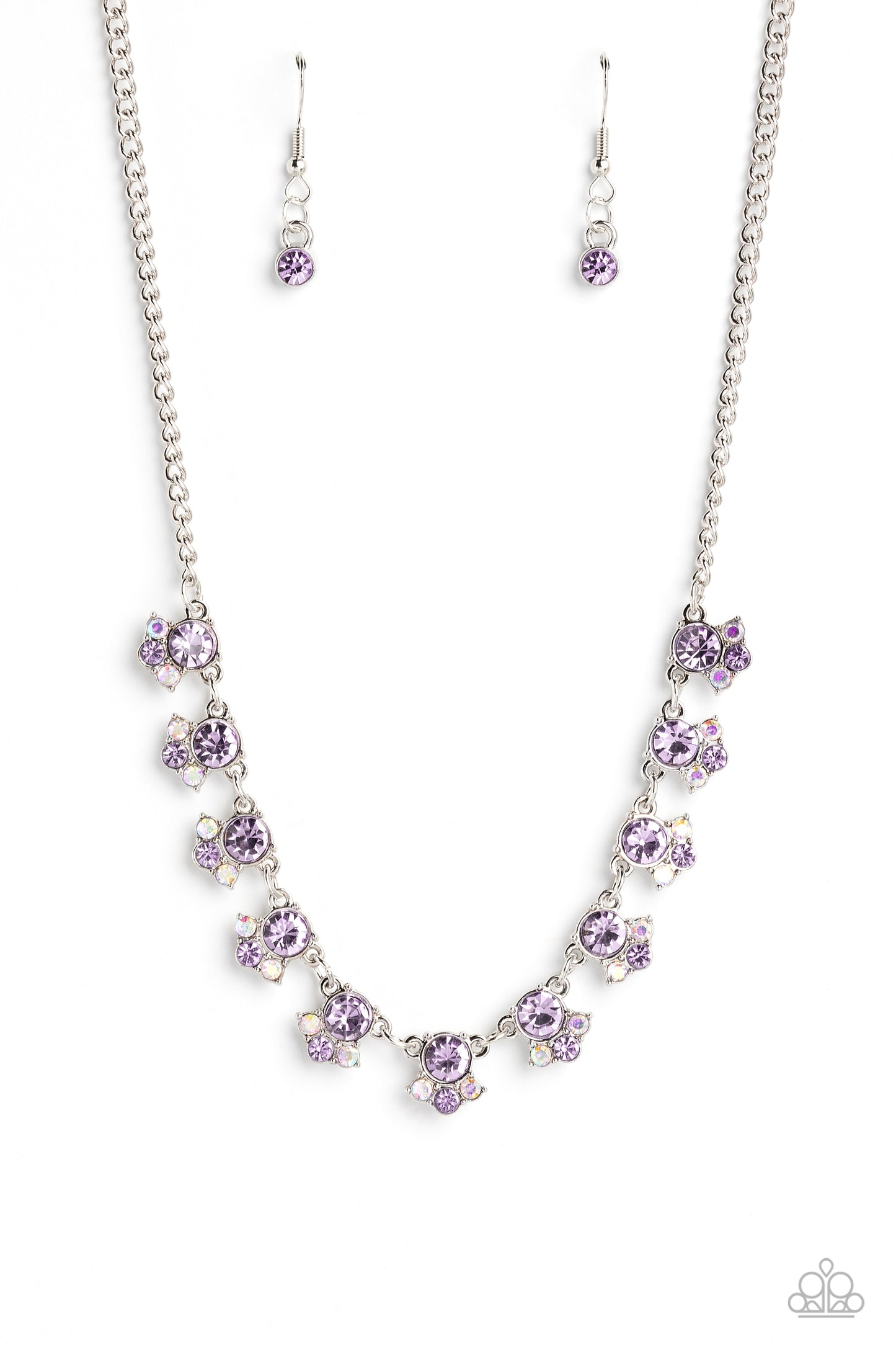 Tabloid Treasure - Purple & Iridescent Gem Necklace Paparazzi N1446