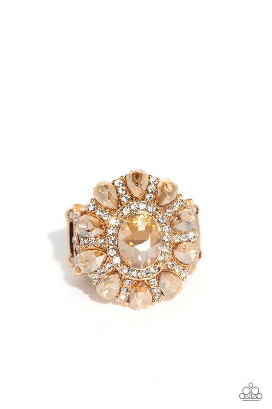 Glimmer And Spice Gold Ring Life Of The Party March 2023 Paparazzi R0434