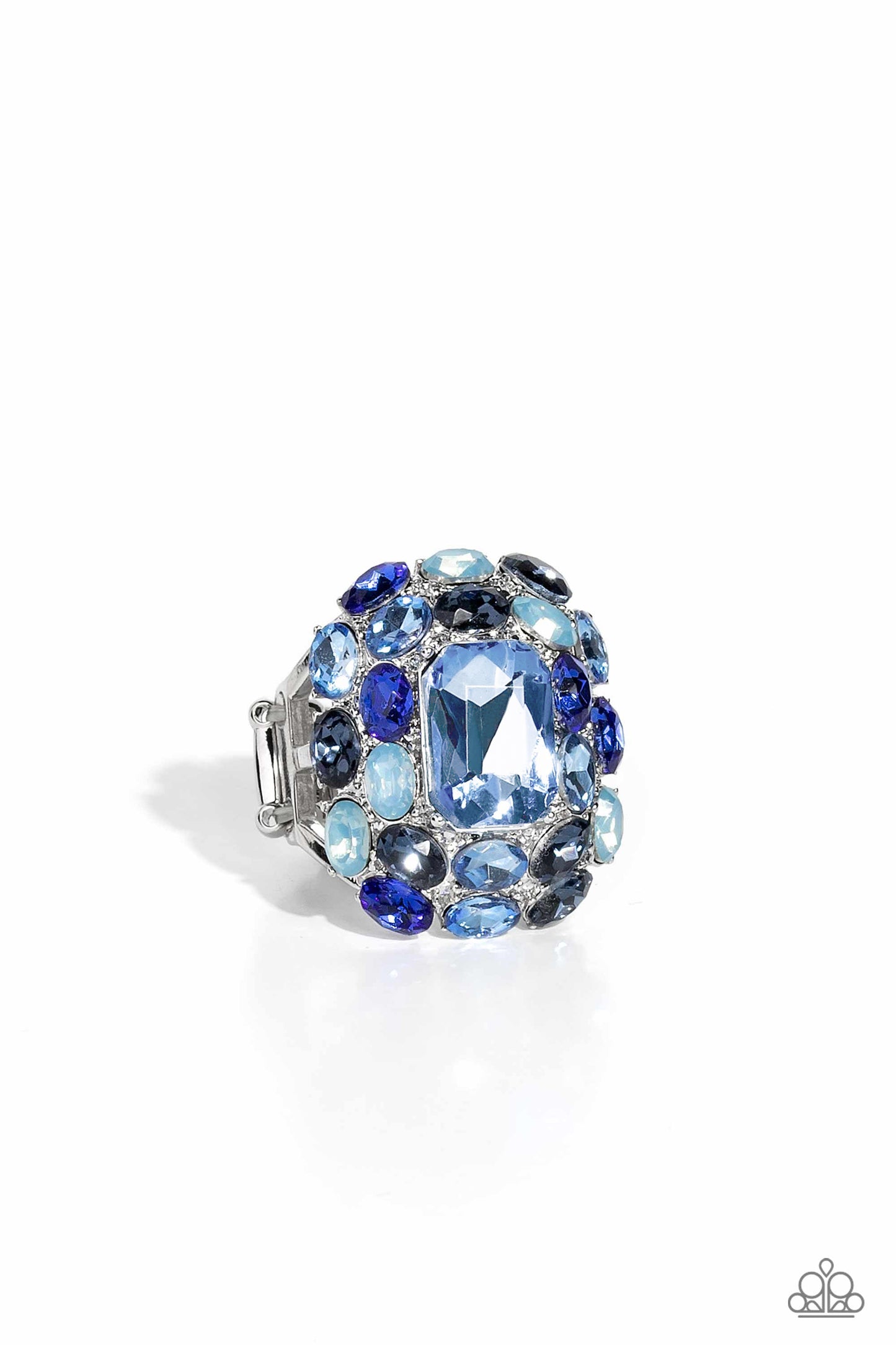 Perfectly Park Avenue - Blue Gem Ring Life Of The Party May 2023 Paparazzi R0482