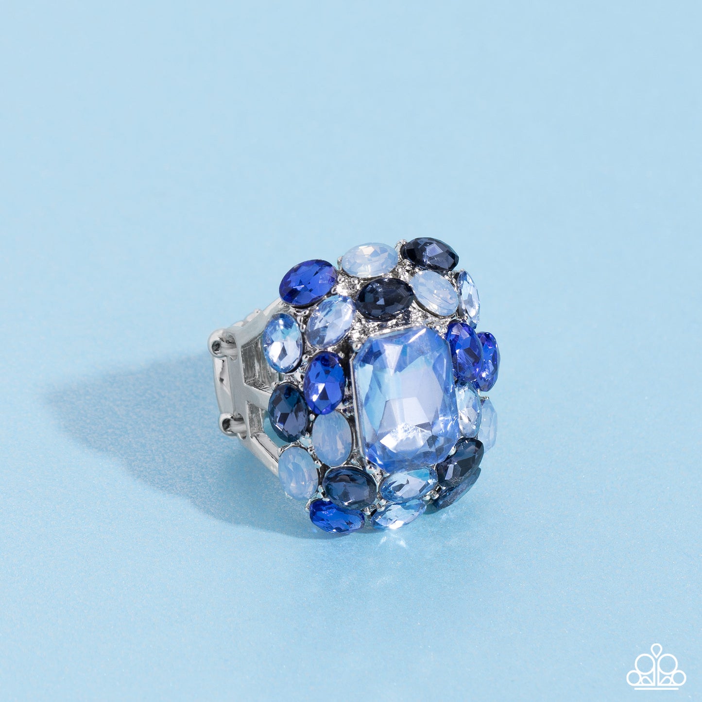 Perfectly Park Avenue - Blue Gem Ring Life Of The Party May 2023 Paparazzi R0482