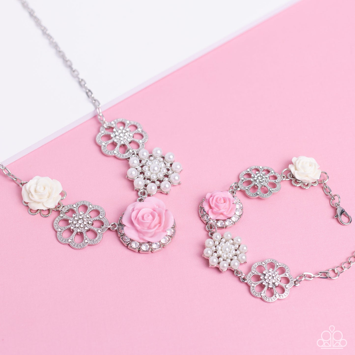 Tea Party Favors - Pink Necklace Life Of The Party April 2023 Paparazzi N1475