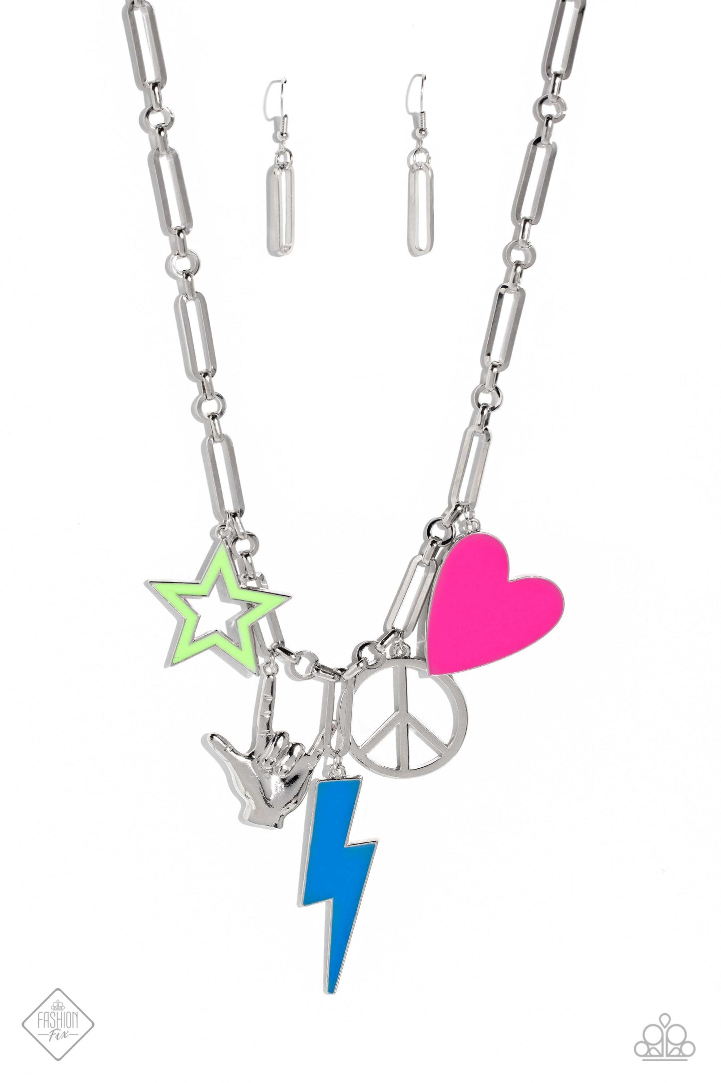 Haute Hippie - Multi Charm Necklace Fashion Fix April 2023 Paparazzi N1686