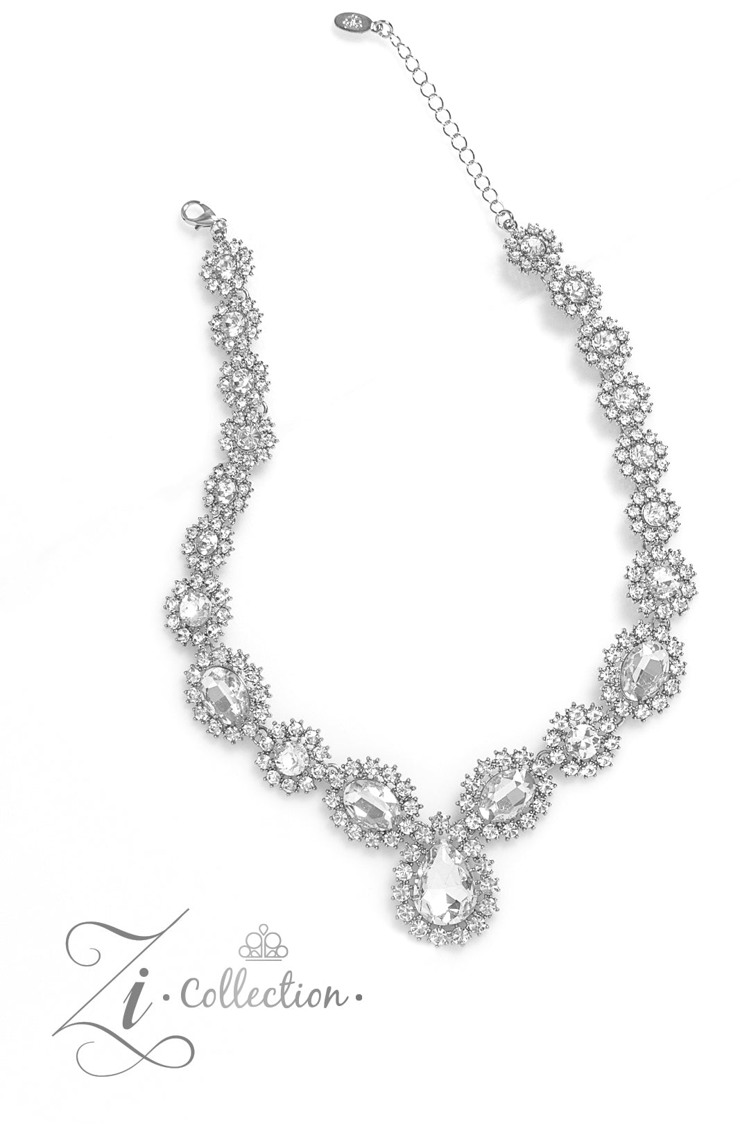 Everlasting - White Rhinestone Zi Collection Necklace 2023 Paparazzi