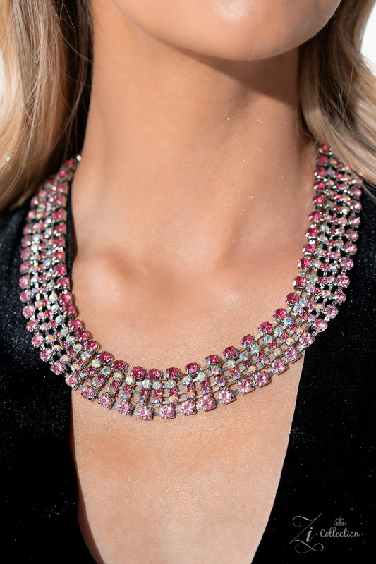 Flirtatious - Pink ZI Collection Necklace 2023 Paparazzi