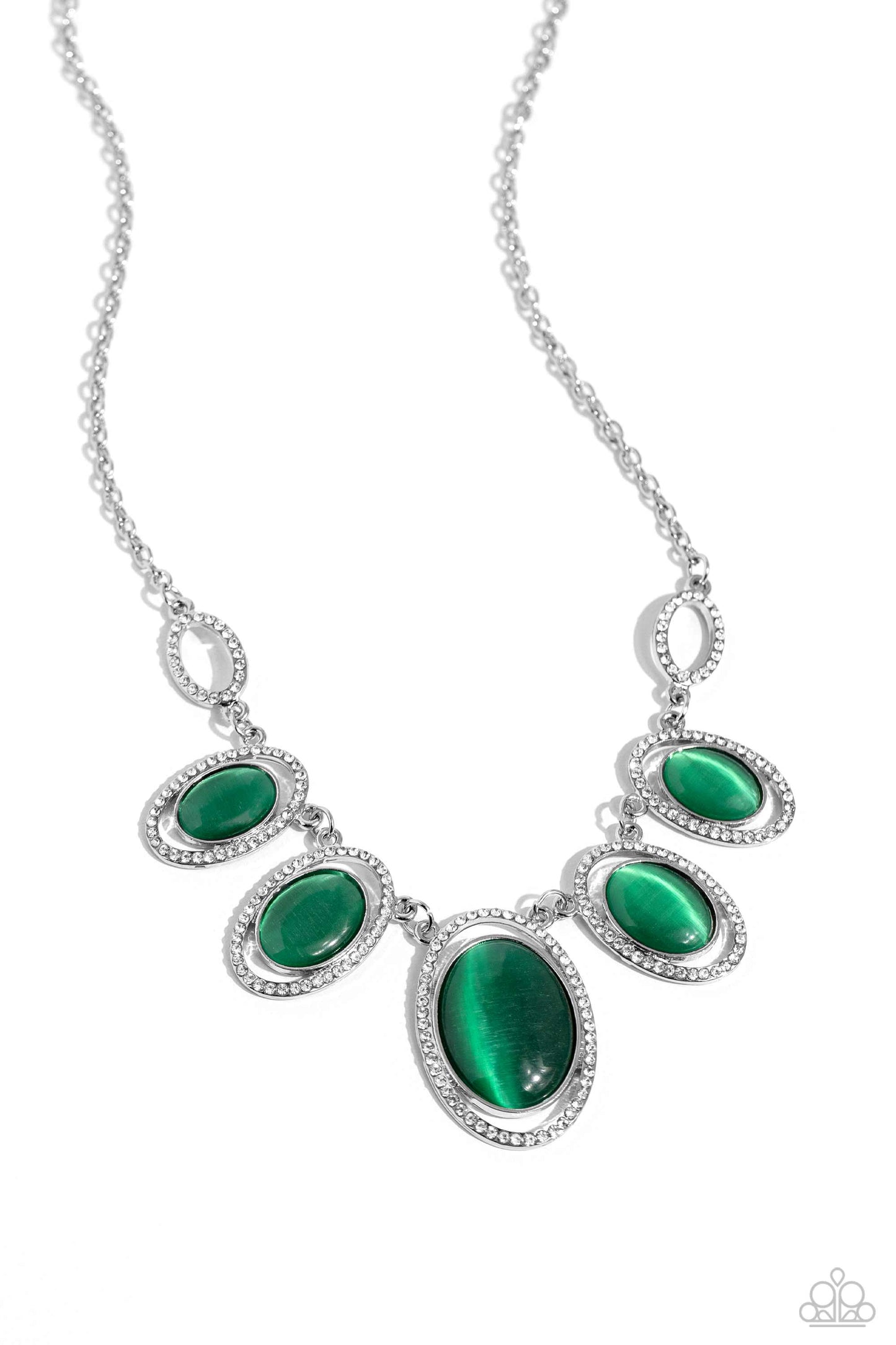 A BEAM Come True - Green Cat's Eye Stone Necklace Paparazzi