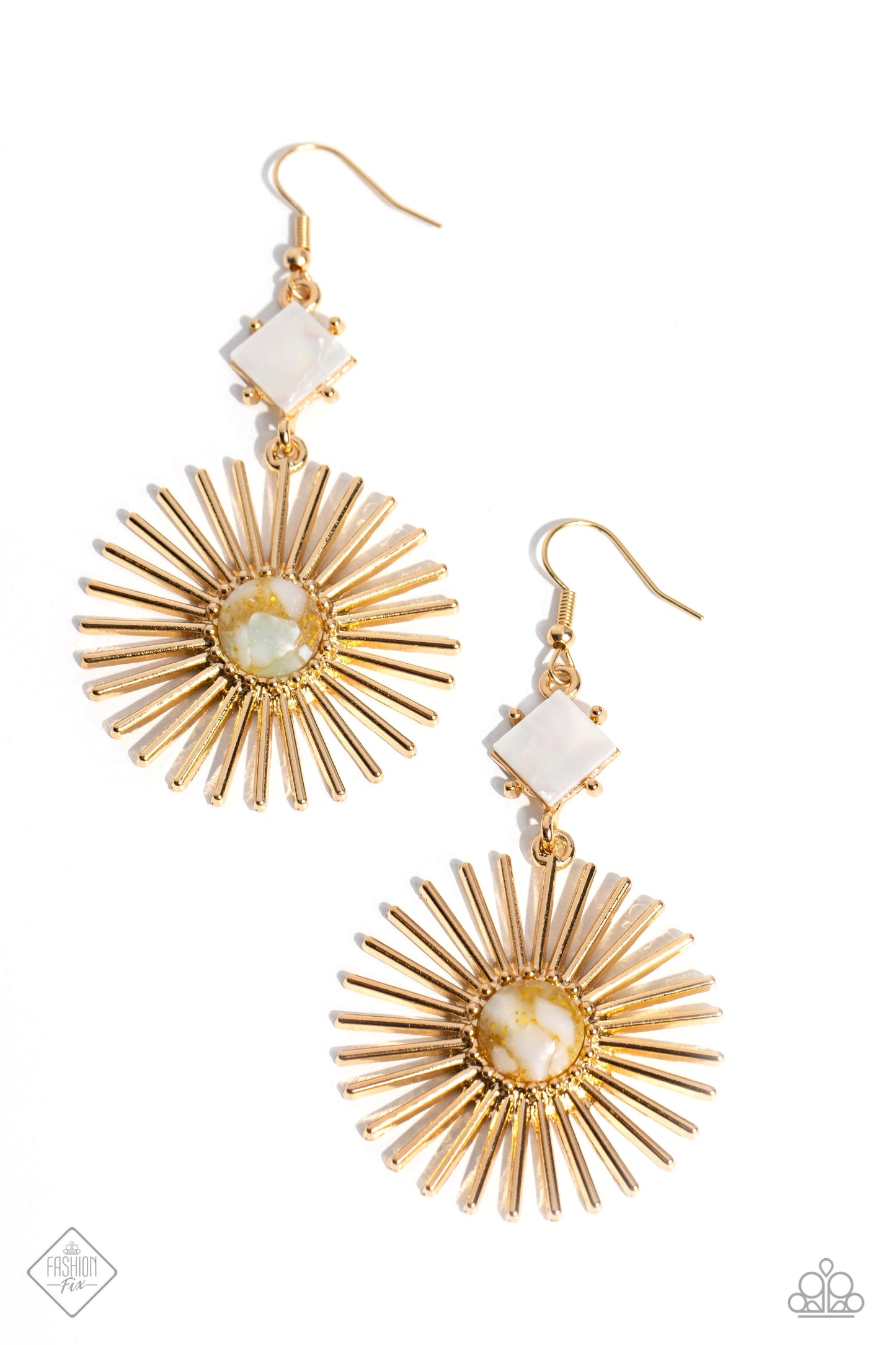 Seize the Sunburst - Gold Sunburst Earring Santa Fe Style Fashion Fix September 2023 Paparazzi E1655