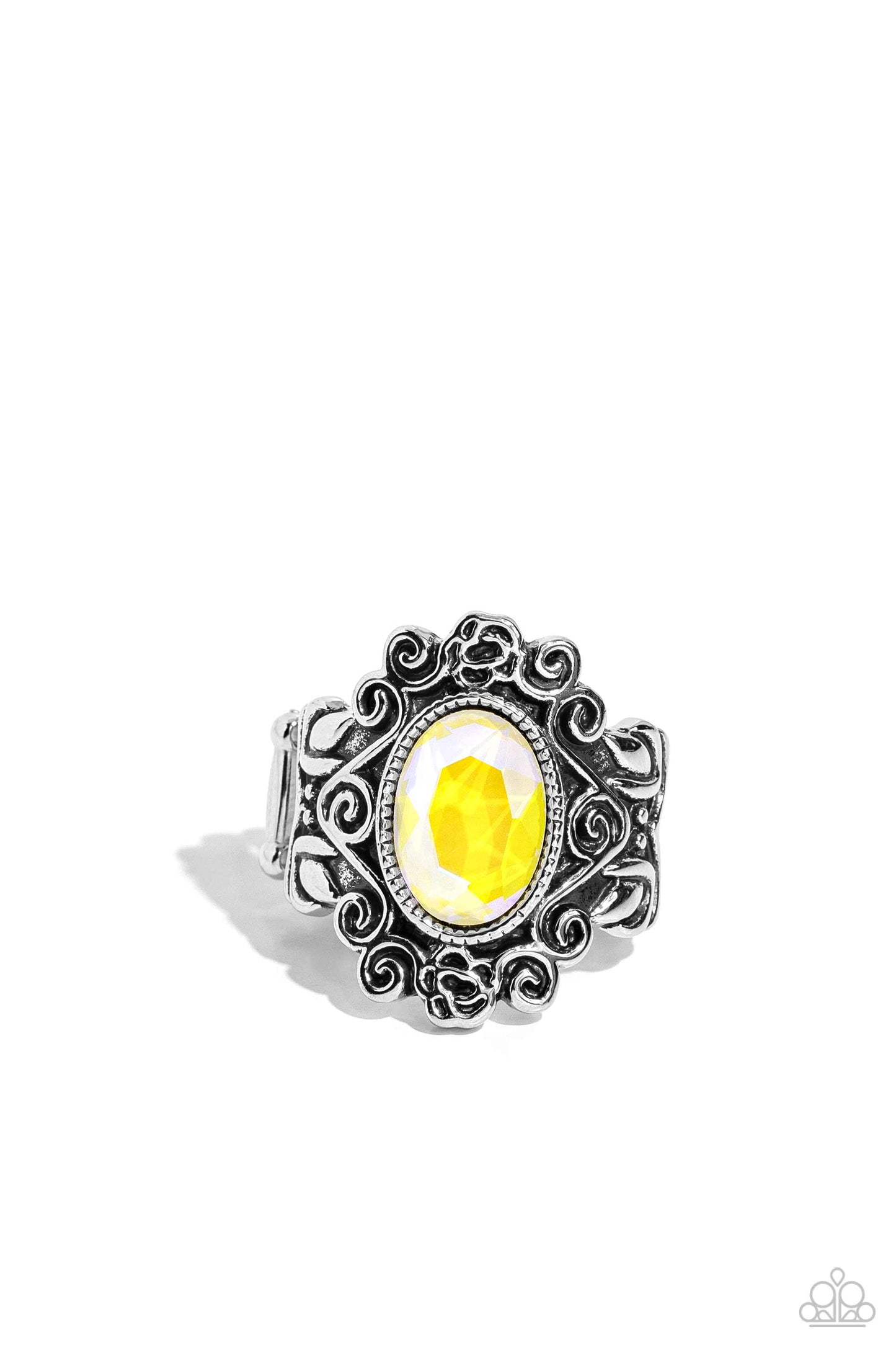 Fairytale Fanatic - Yellow Glowing Hue Gem Ring Paparazzi R0689