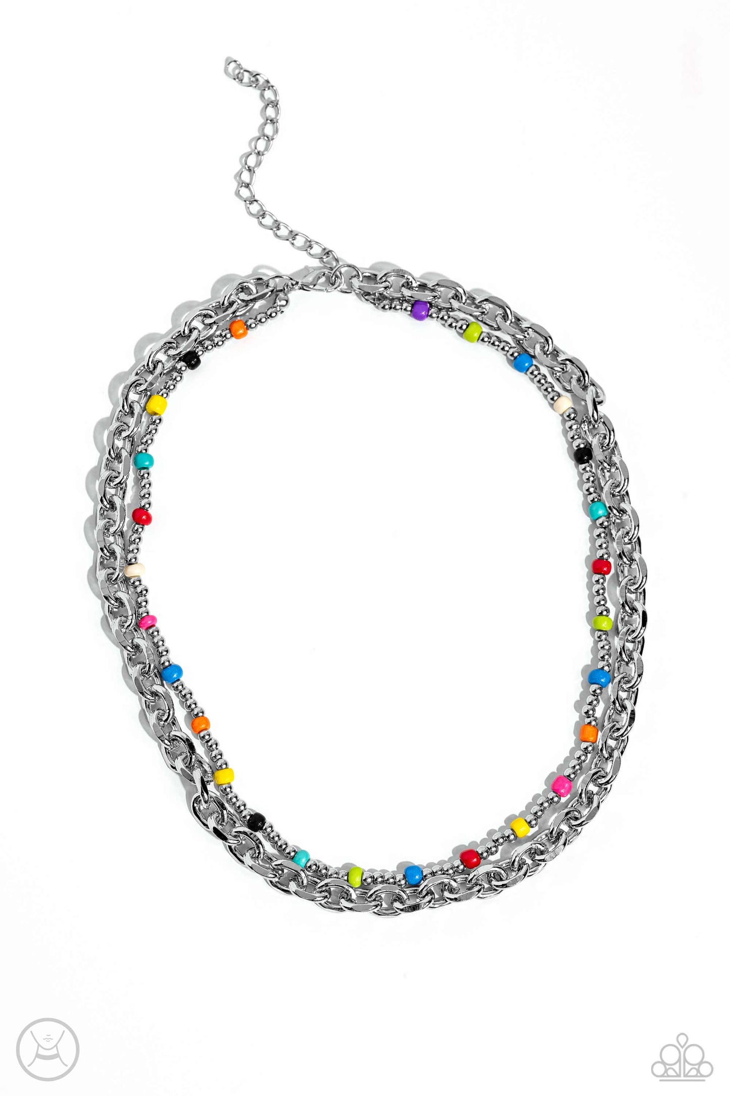 A Pop of Color - Multi Colored Bead Choker Necklace Paparazzi N1819