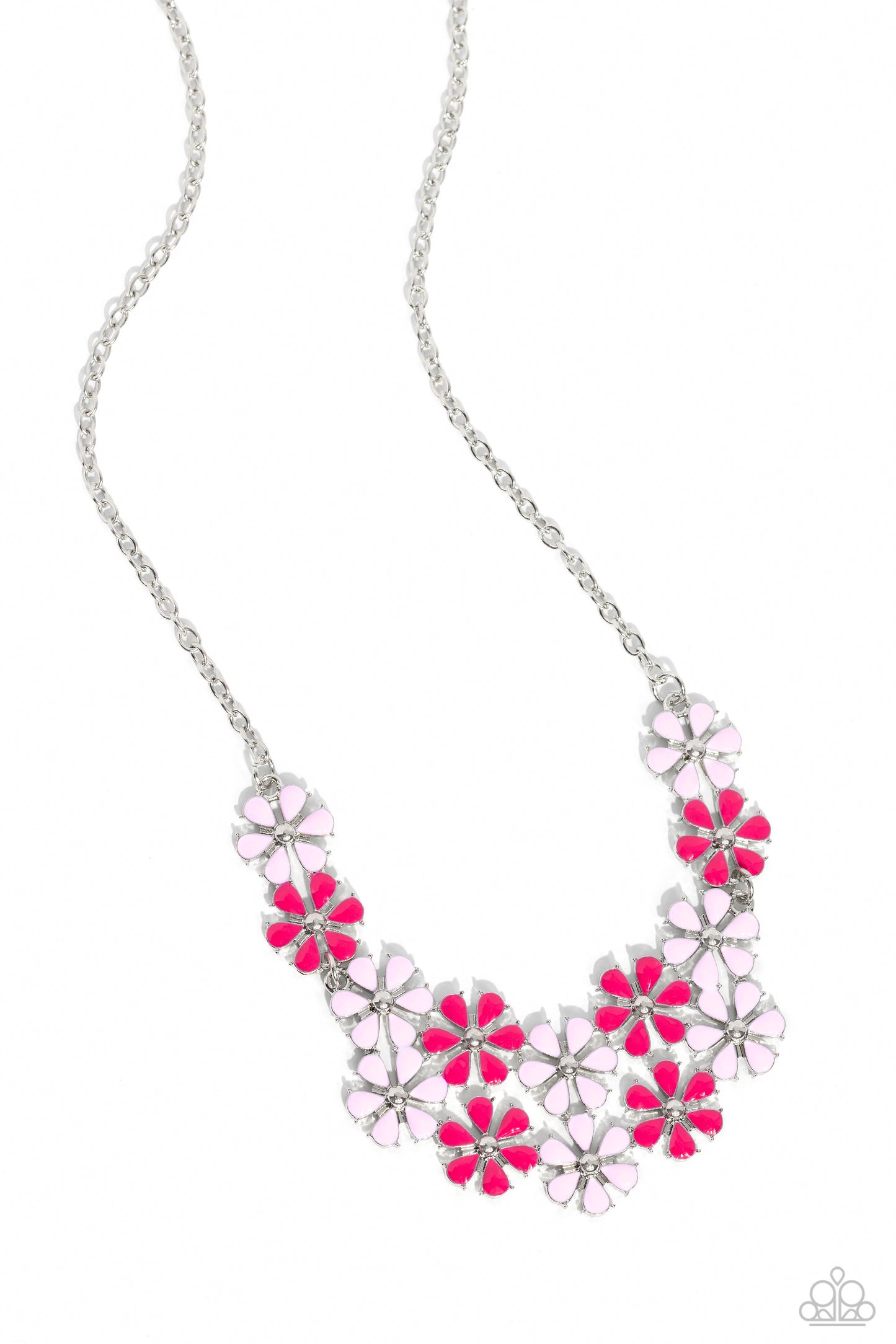 Floral Fever - Pink Peacock, Light Pink Flower Necklace Paparazzi N1860