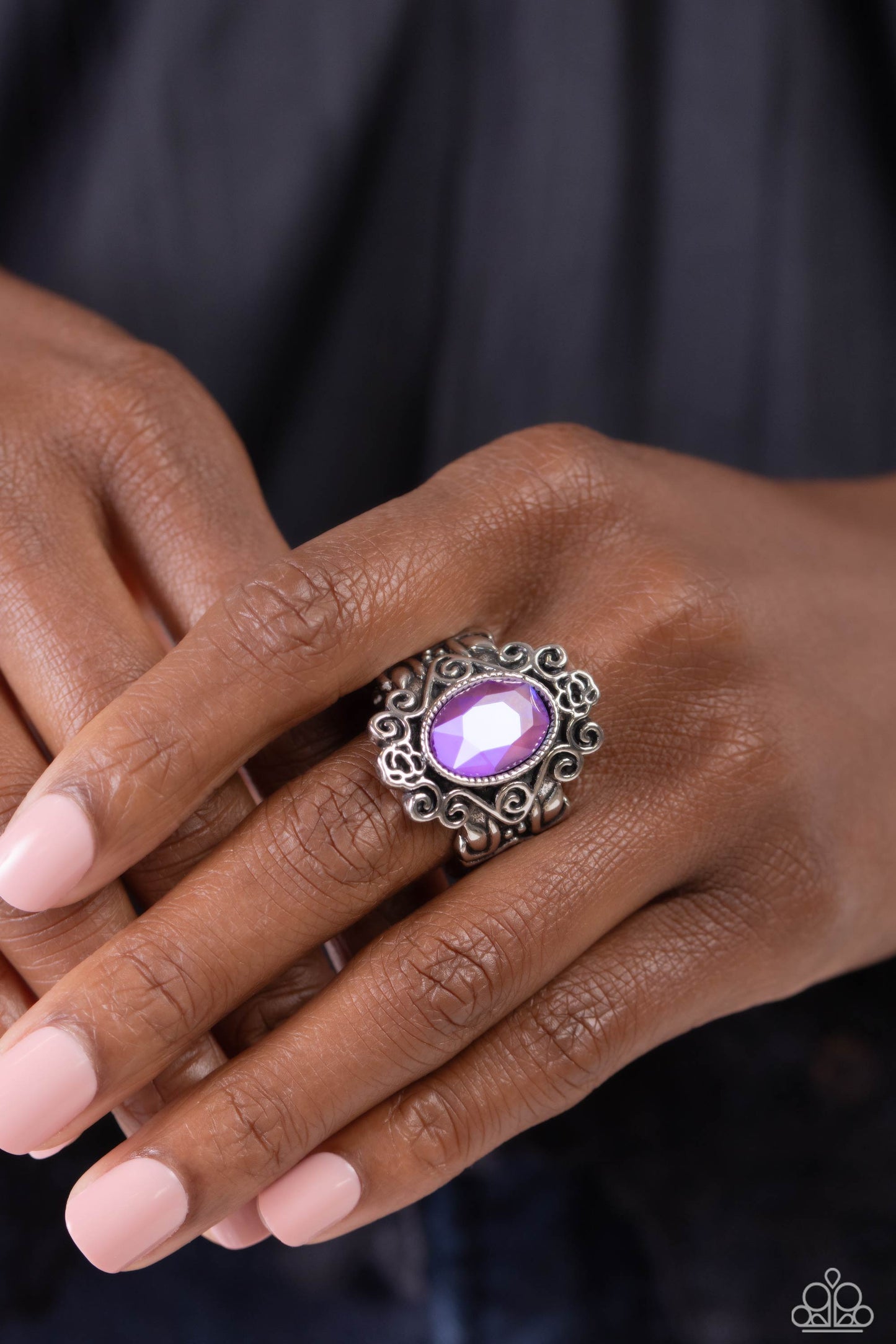 Fairytale Fanatic - Purple Iridescent Hue Ring Paparazzi R0512