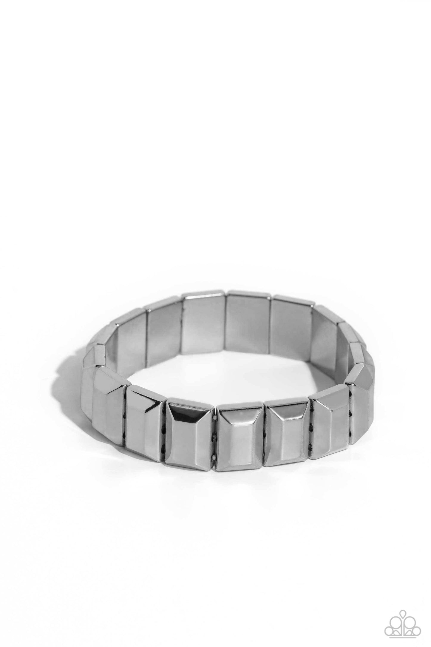 Chunky Champion - Silver Industrial Finish Urban Bracelet Paparazzi B1196