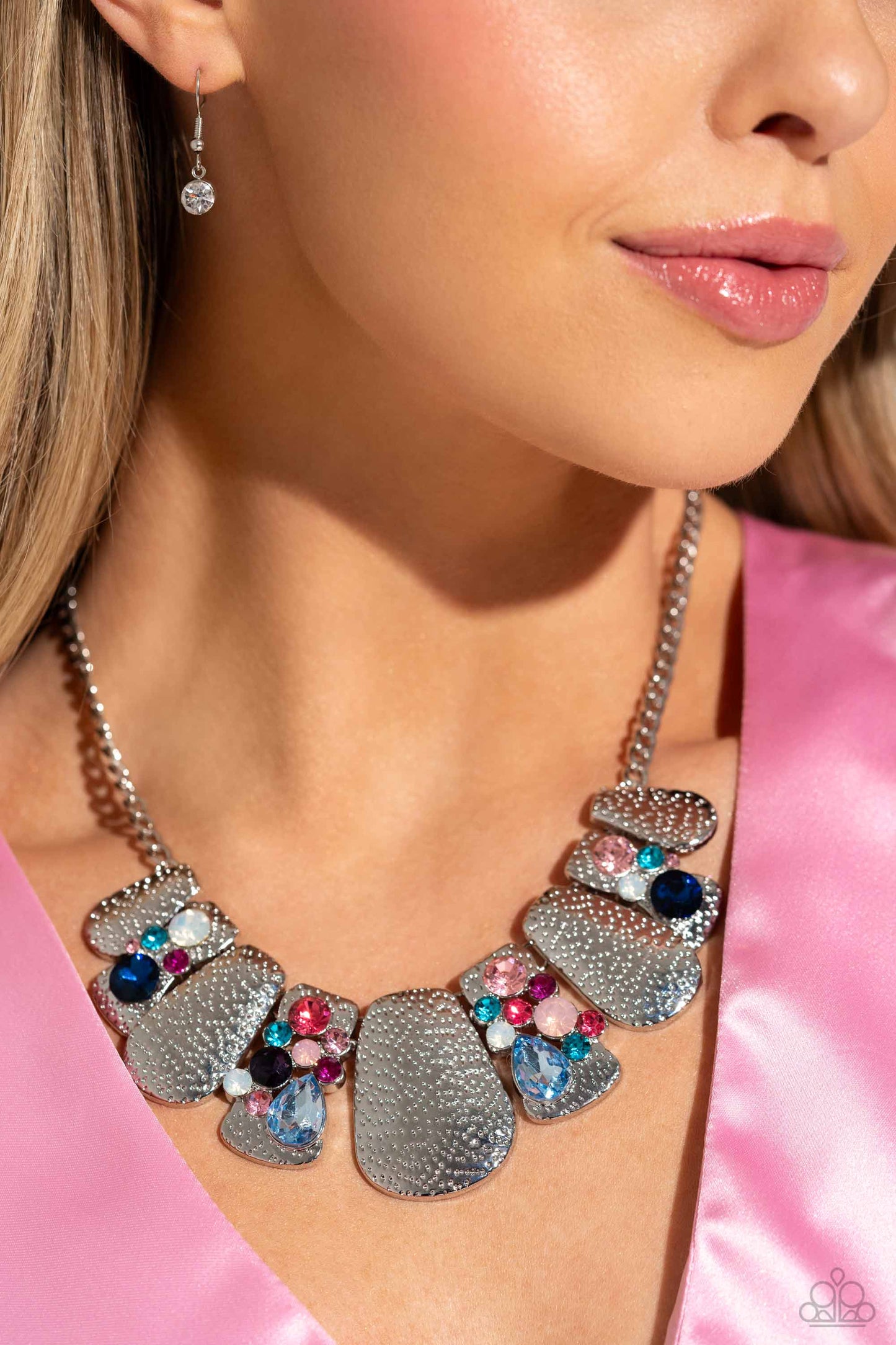 Multicolored Mayhem - Multi Colored Gem Necklace Life Of The Party January 2024 Paparazzi N2013