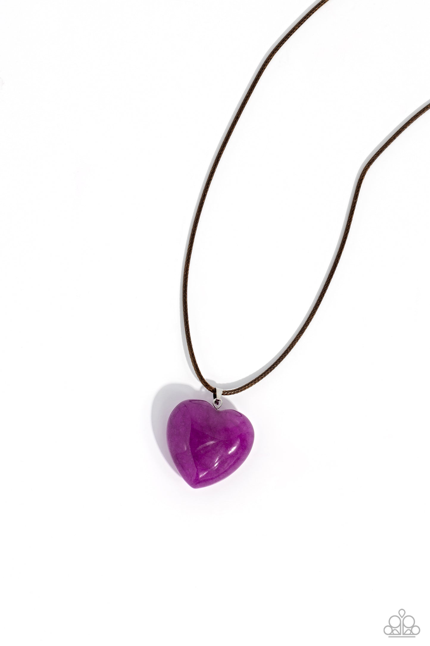 Serene Sweetheart - Purple Amethyst Stone Heart Necklace Paparazzi N1776