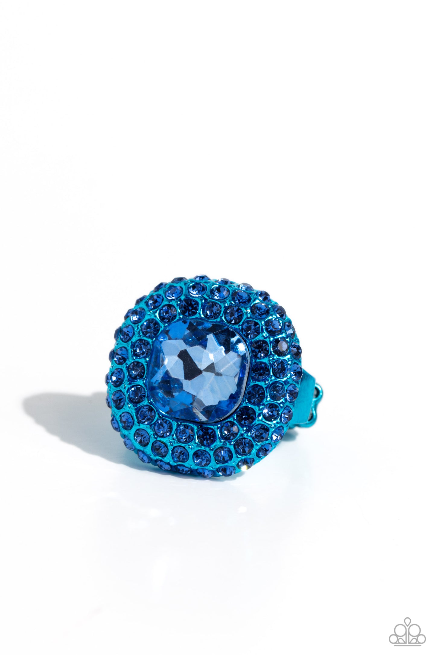 Glistening Grit - Blue Persian Jewel Gem Ring Paparazzi R0561