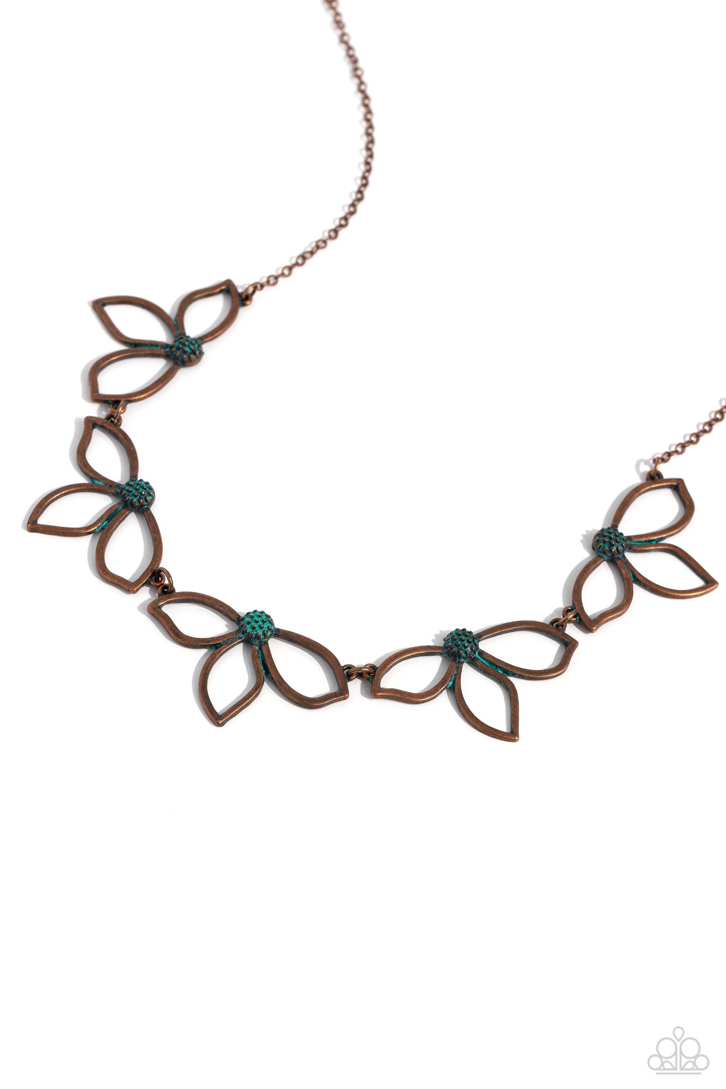 Petal Pageantry - Copper Petal Floral Necklace Paparazzi N1720