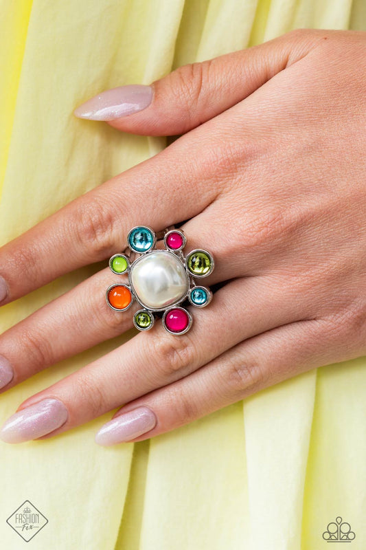 Candescent Collector - Multi Colored Petals Flower Ring Fashion Fix October 2023 Paparazzi R0571