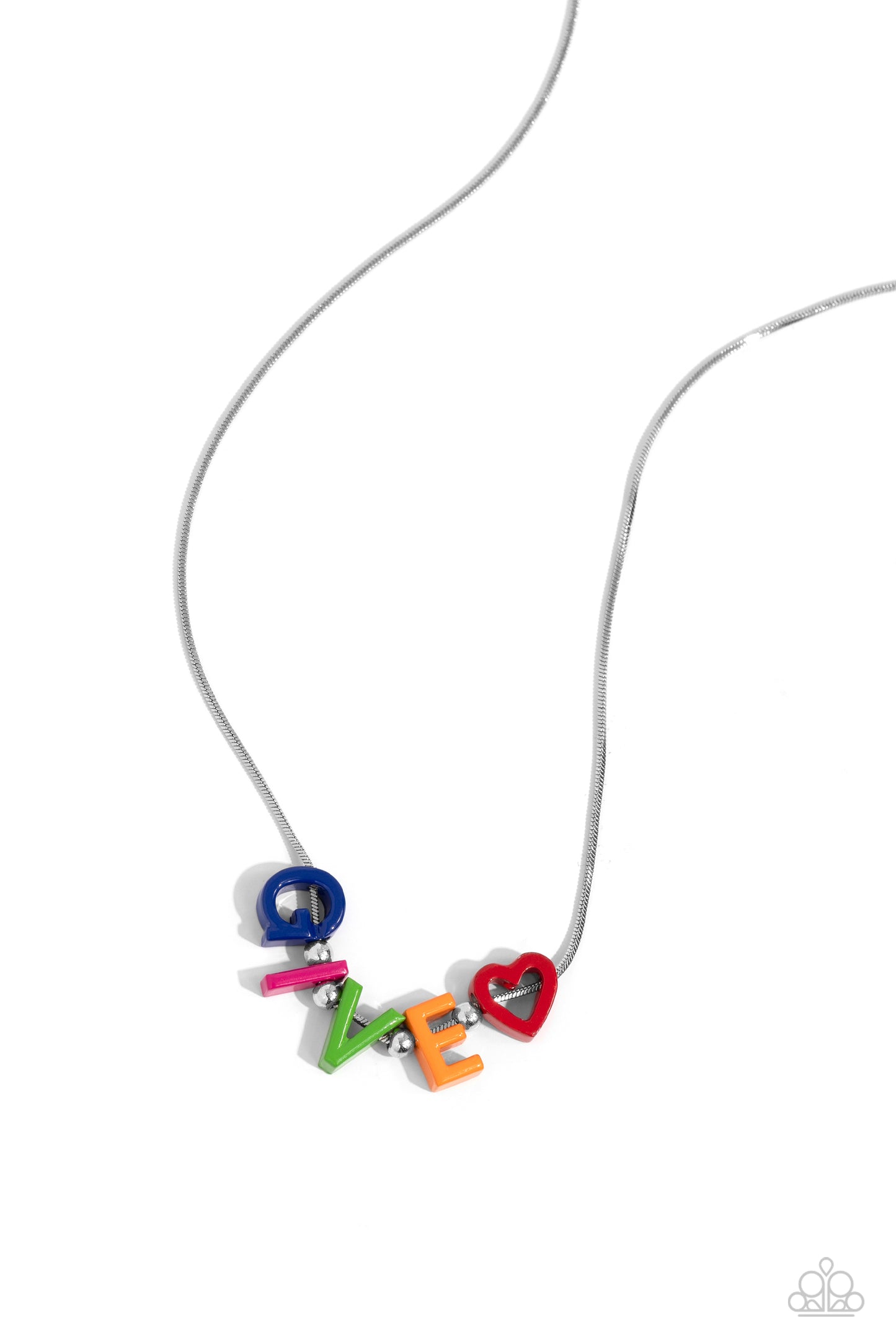 Give Me Some Love - Multicolored Inspirational "GIVE" Necklace Paparazzi N2224