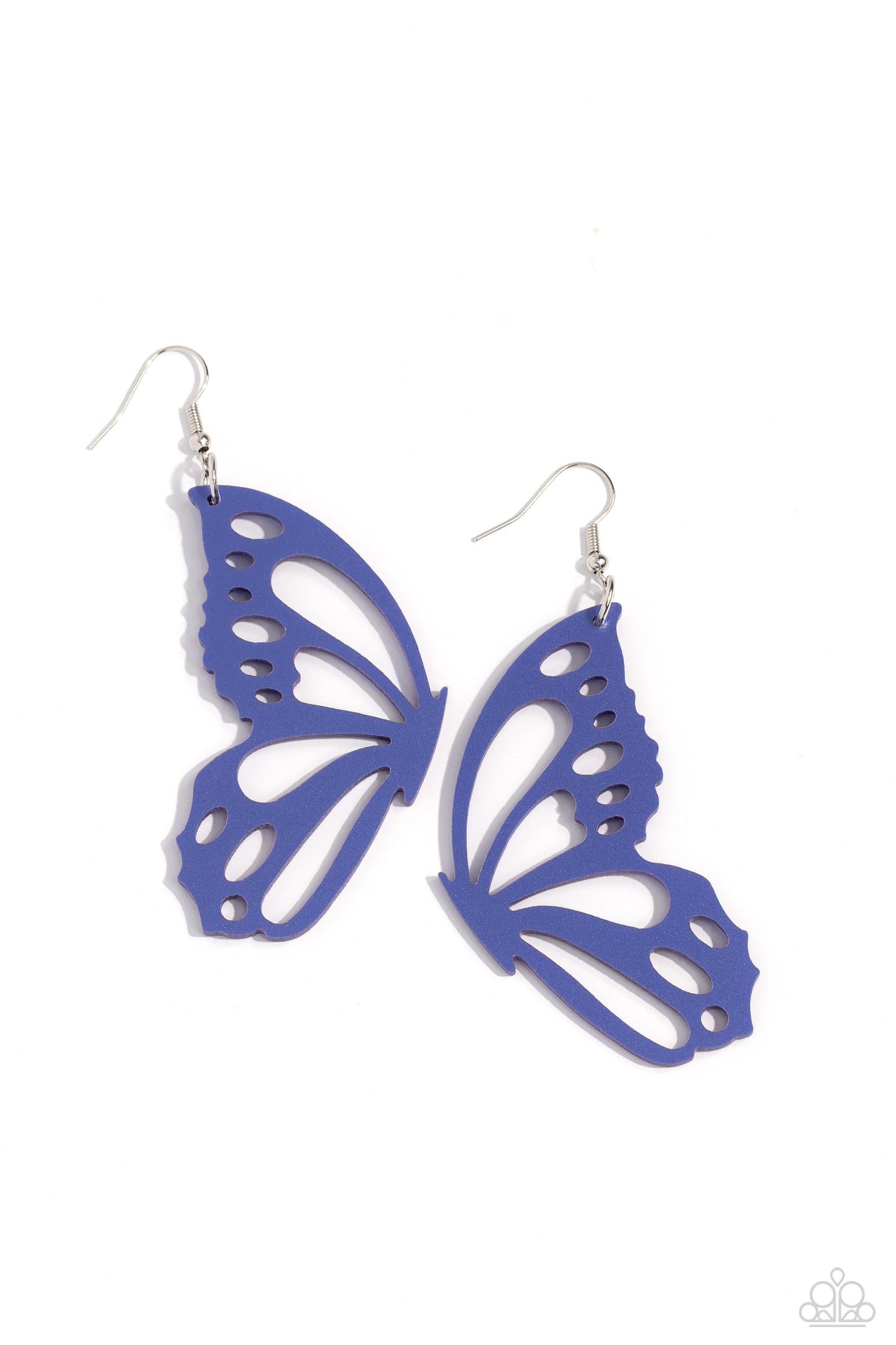 WING of the World - Blue Persian Jewel Butterfly Earring Paparazzi E1788