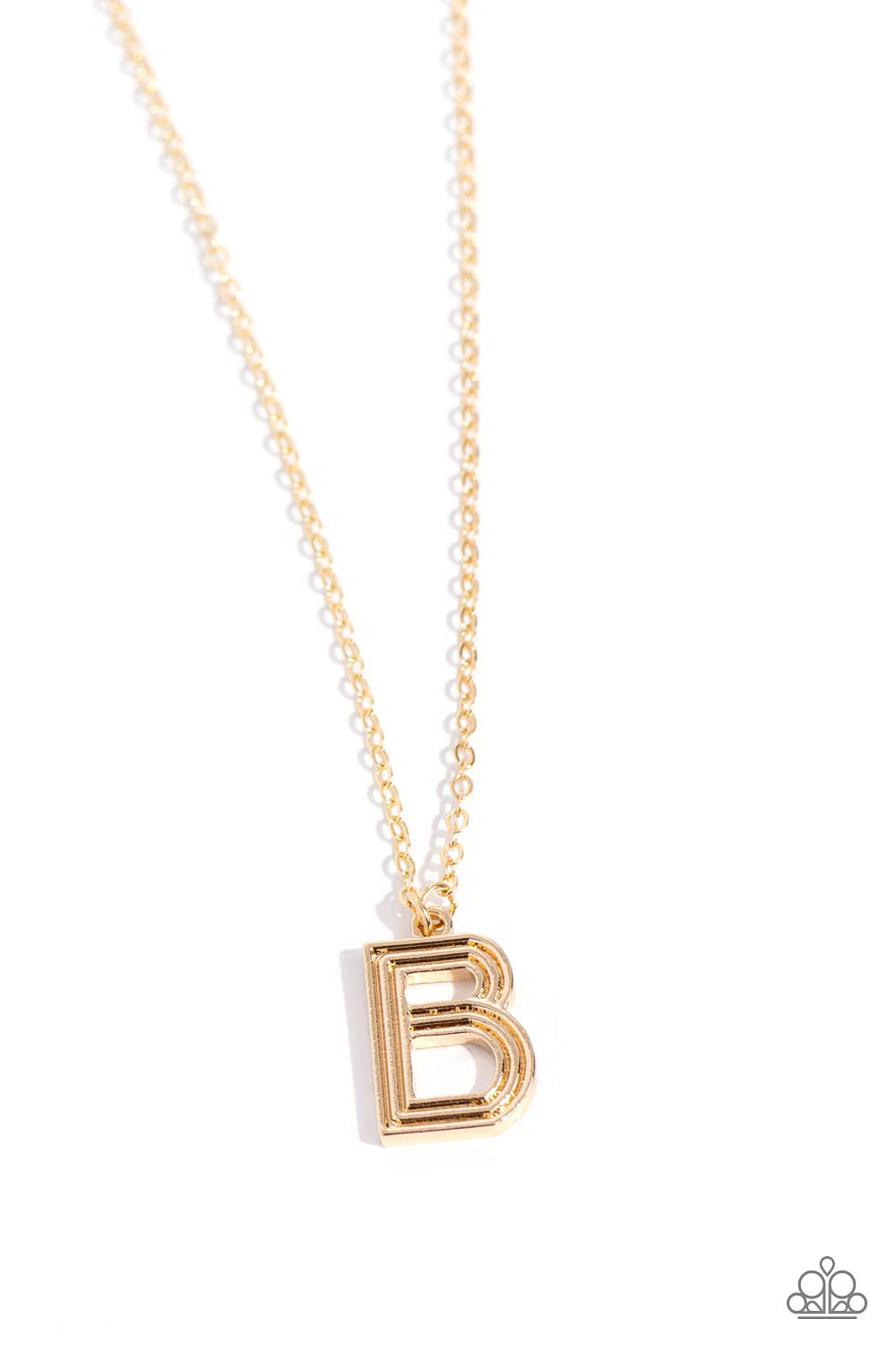 Leave Your Initials - Gold - B Initial Necklace Paparazzi N1706